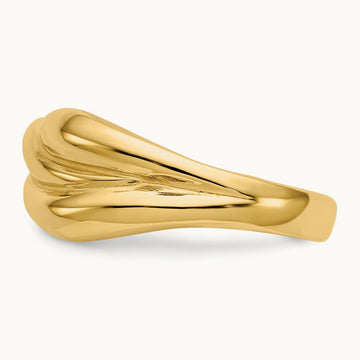 Polished Twisted Dome Ring, 14K