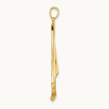 Sailboat with Waves Pendant, 14K