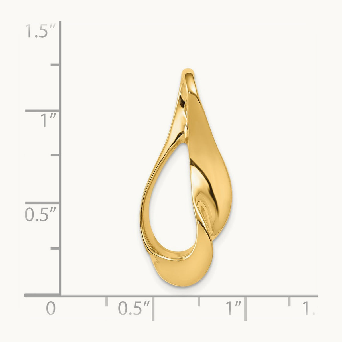 Fits up to Regular, 6mm Fancy Reversible Omega Slide, 3mm, 14K