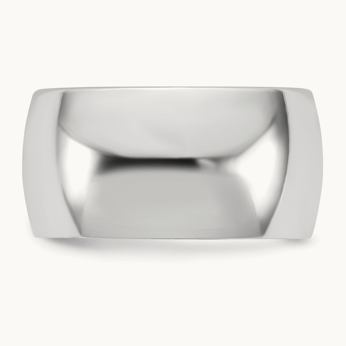 Lightweight Comfort Fit Band, 10mm, 10K White Gold