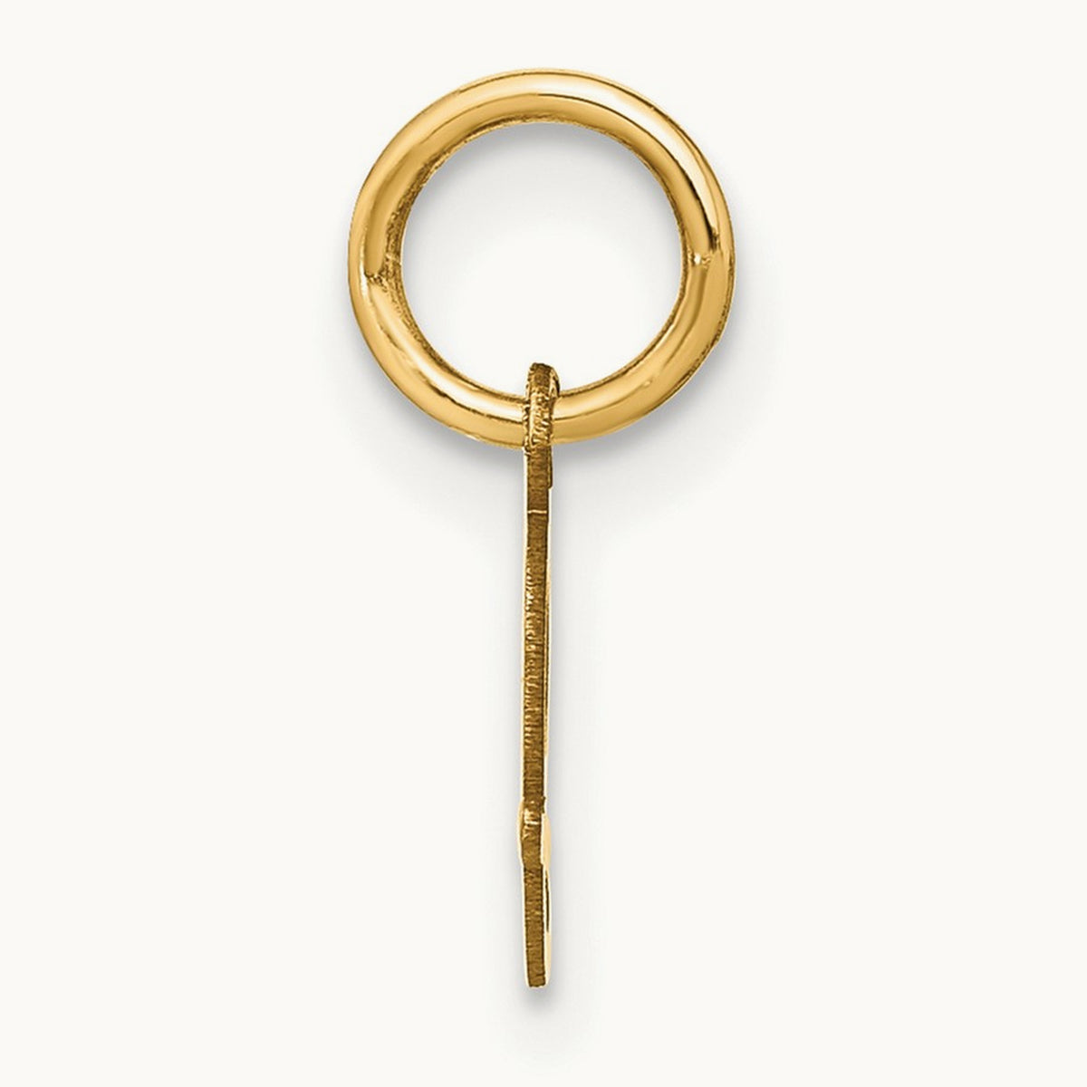 Upper case Initial Charm — 14K Yellow Gold, J