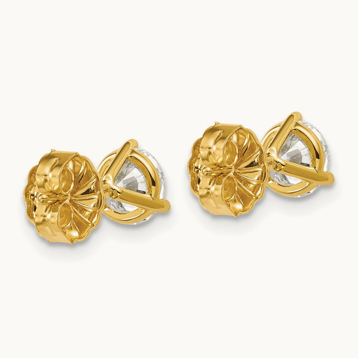 Round Stud Earrings, 0.10-6.00 ct tw Lab-Grown Diamond — 1 1/2 ct, 18K Yellow Gold