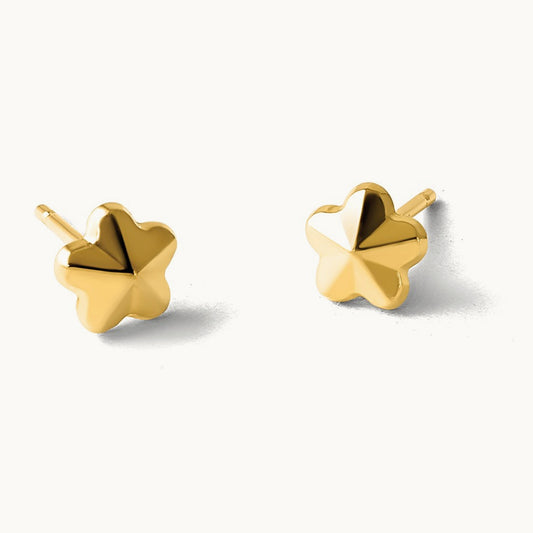 Polished Flower Post Earrings — photo set