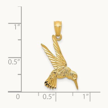 Hummingbird Pendant, 14K