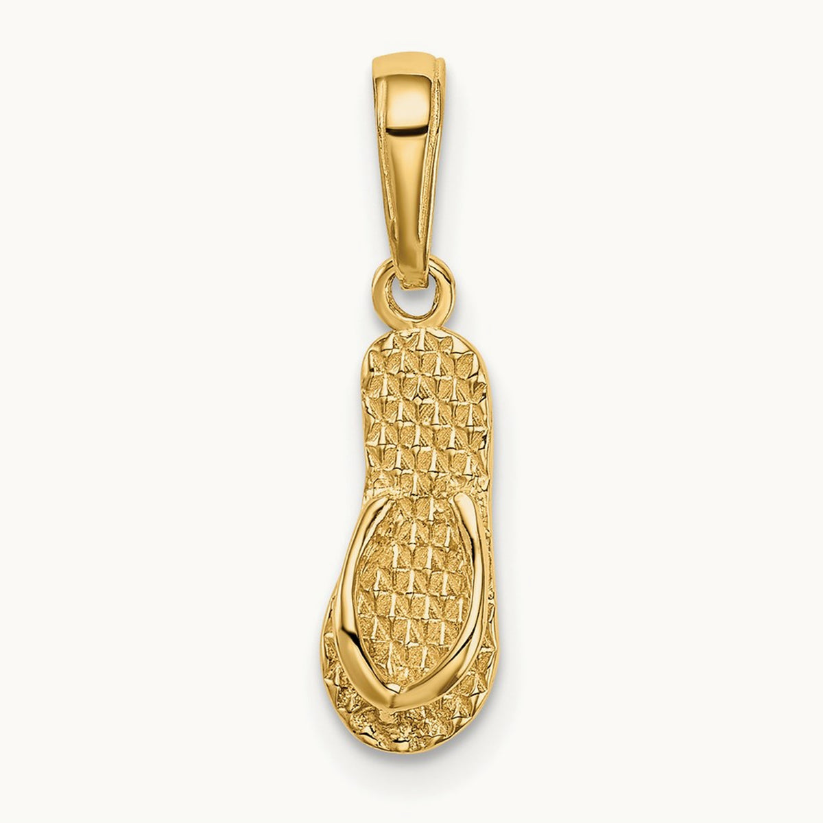 3D HAWAII Flip-Flop Pendant — 14K Yellow Gold