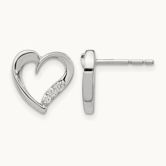 Diamond Heart Earrings — photo set