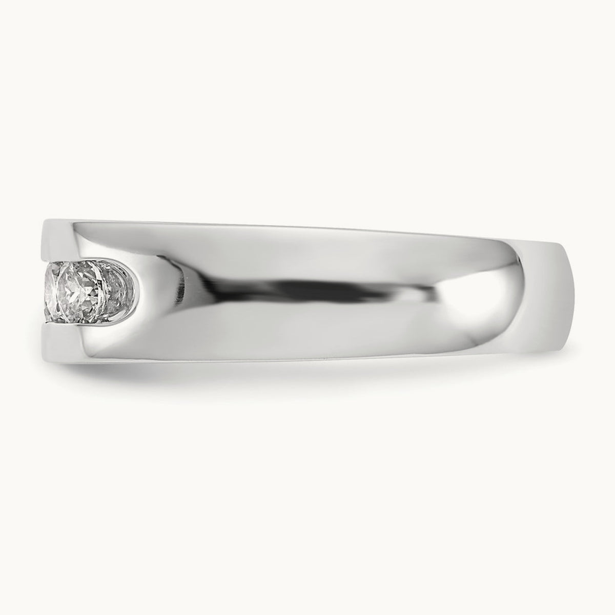 5-Stone Diamond Channel Band, 14K White Gold