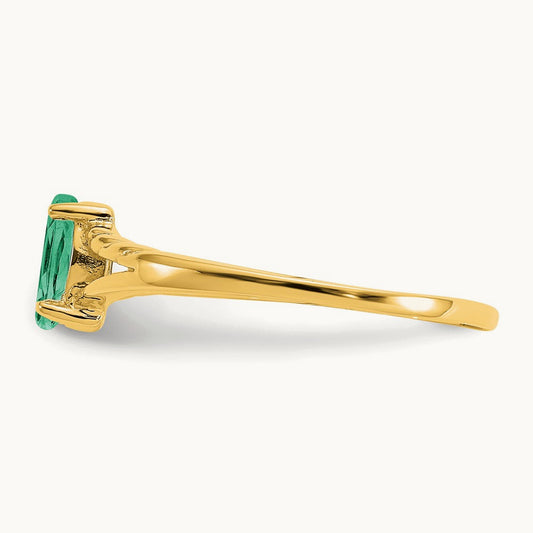 Emerald Birthstone Ring, 14K