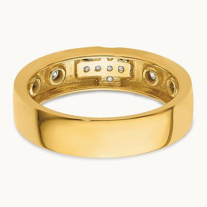 Cross Diamond Womens Complete Wedding Band, 14K