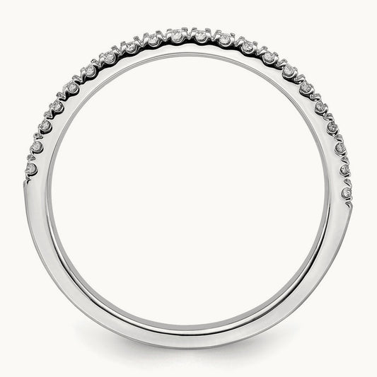Wedding Band, 0.25 ct tw Lab-Grown Diamond — 14K White Gold