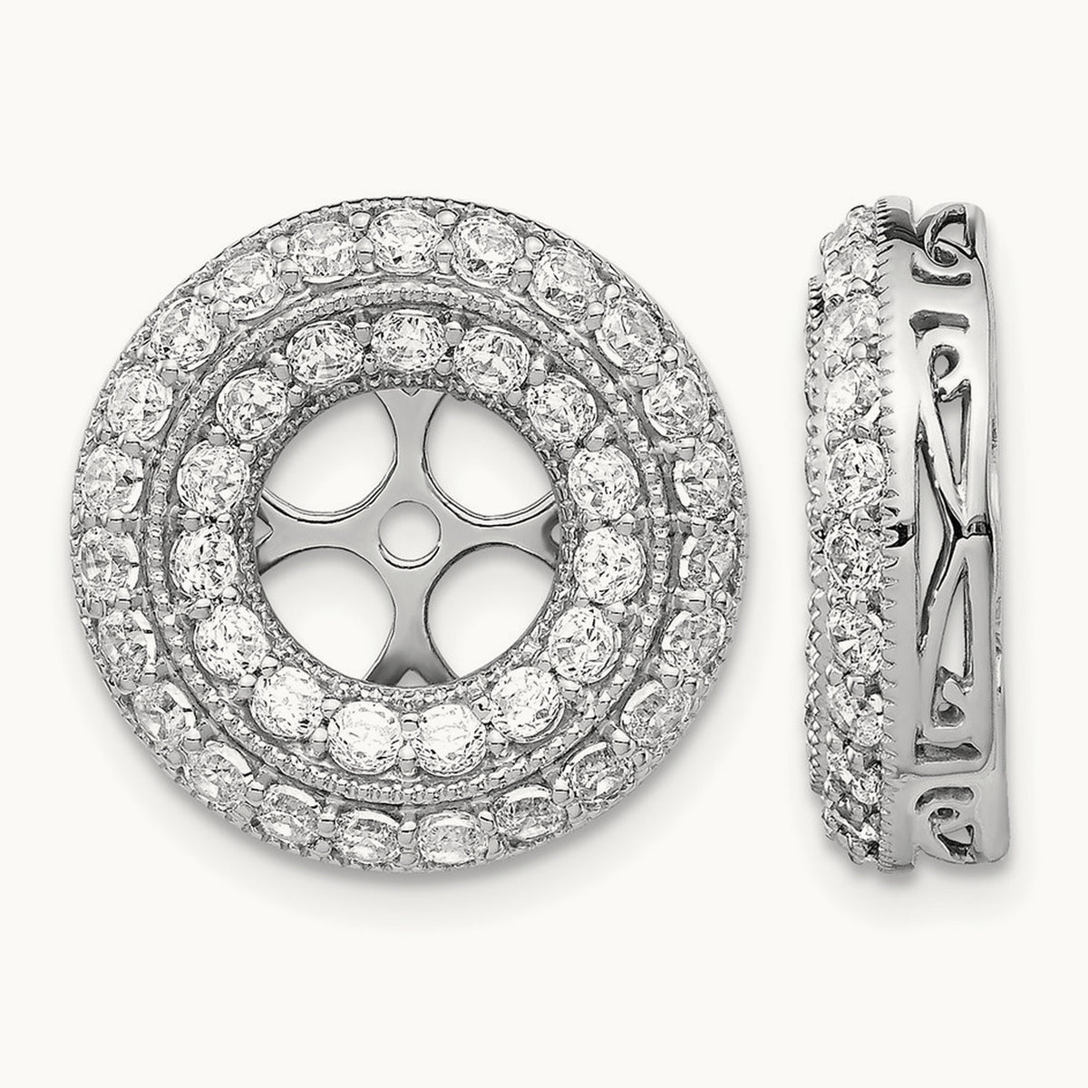 Fancy Diamond Earring Jackets — 16mm