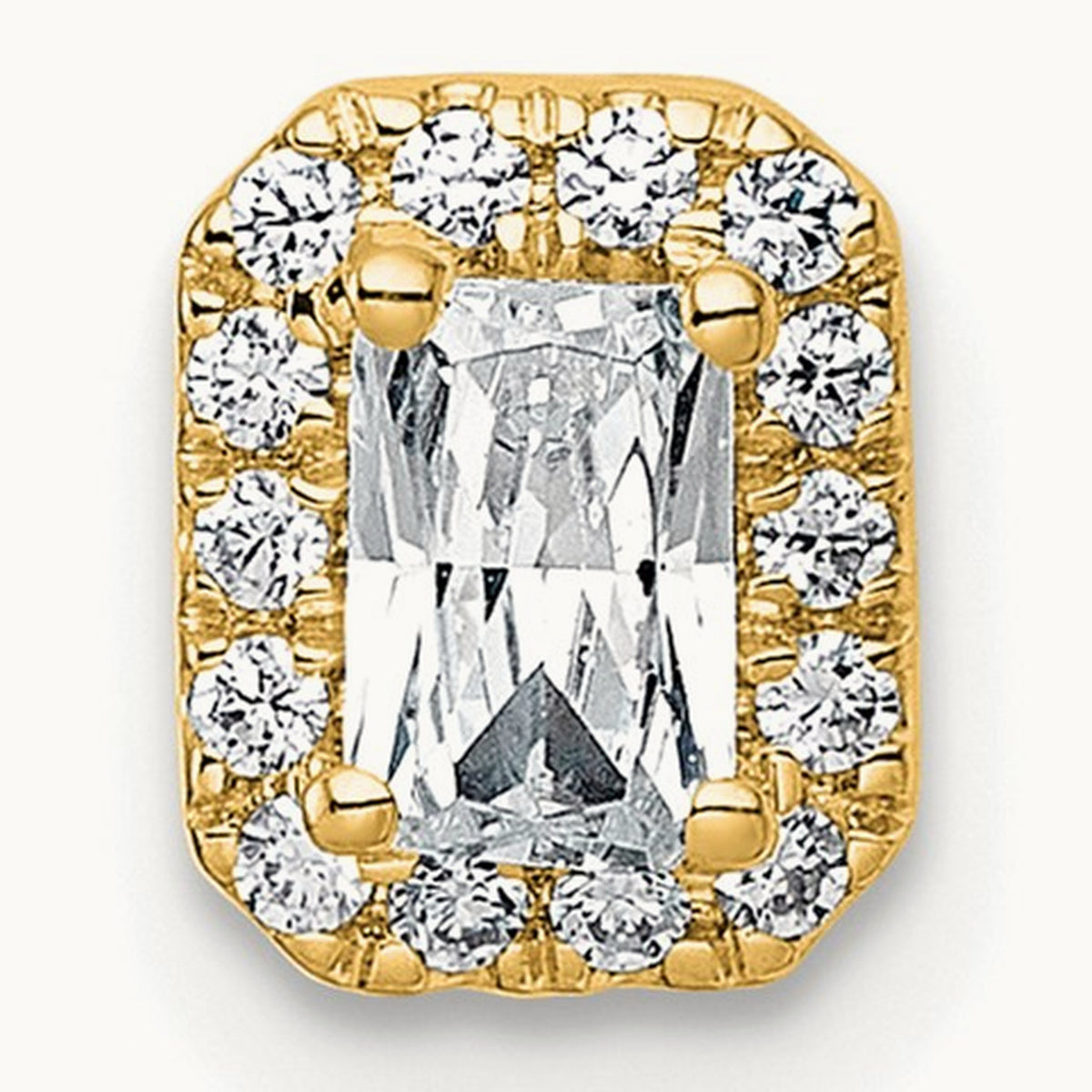 Radiant Halo Chain Slide, 0.25-5.50 ct tw Lab-Grown Diamond — 1/3 ct, VS (Best), 14K Yellow Gold