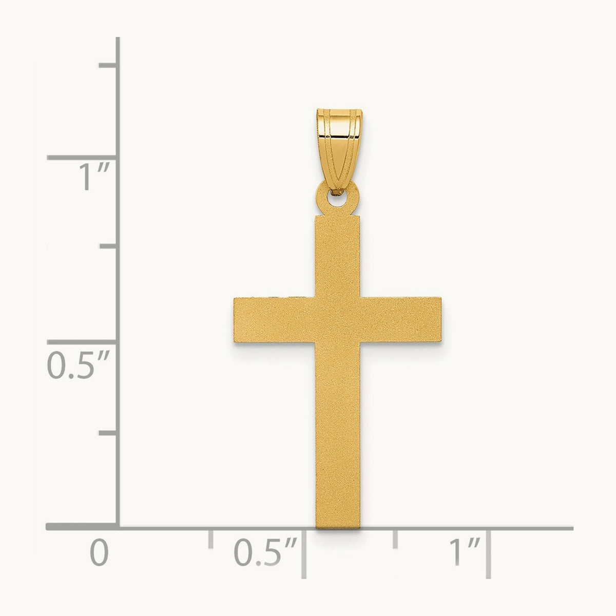 Sandblasted Cross Pendant — 28mm