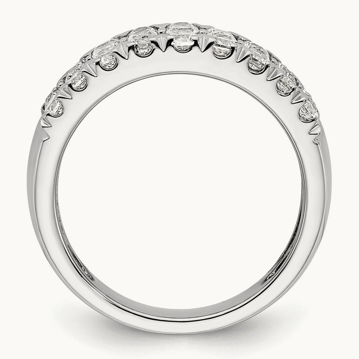 Complete Pave Diamond Wedding Band — photo set