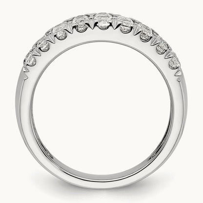 Complete Pave Diamond Wedding Band — photo set