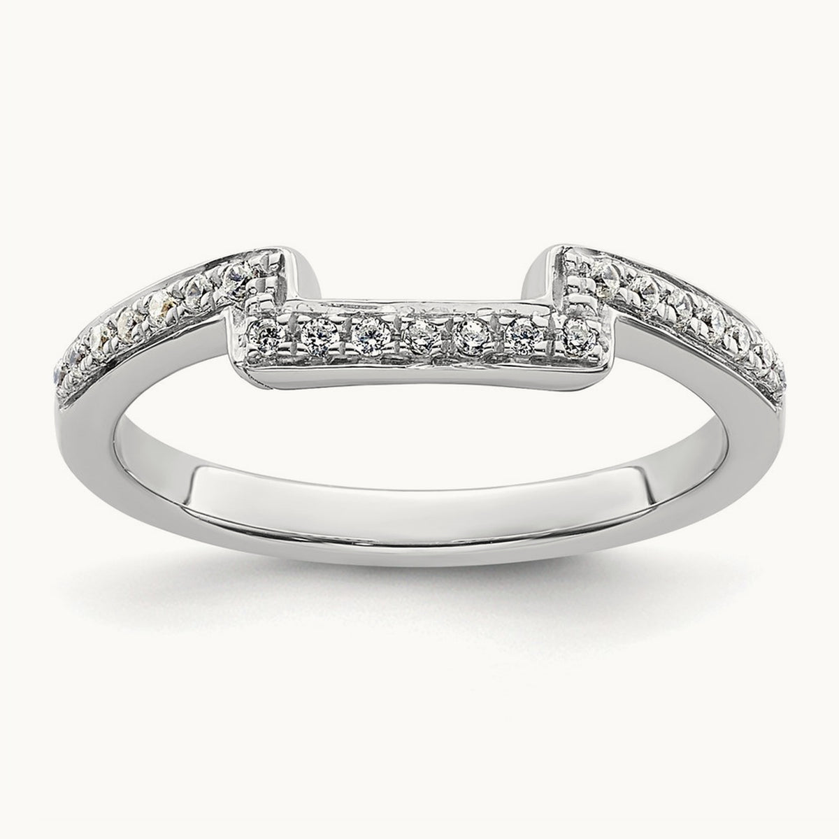 Diamond Wedding Band, 14K White Gold