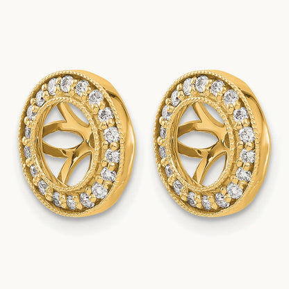 Diamond Earring Jackets — 14K Yellow Gold