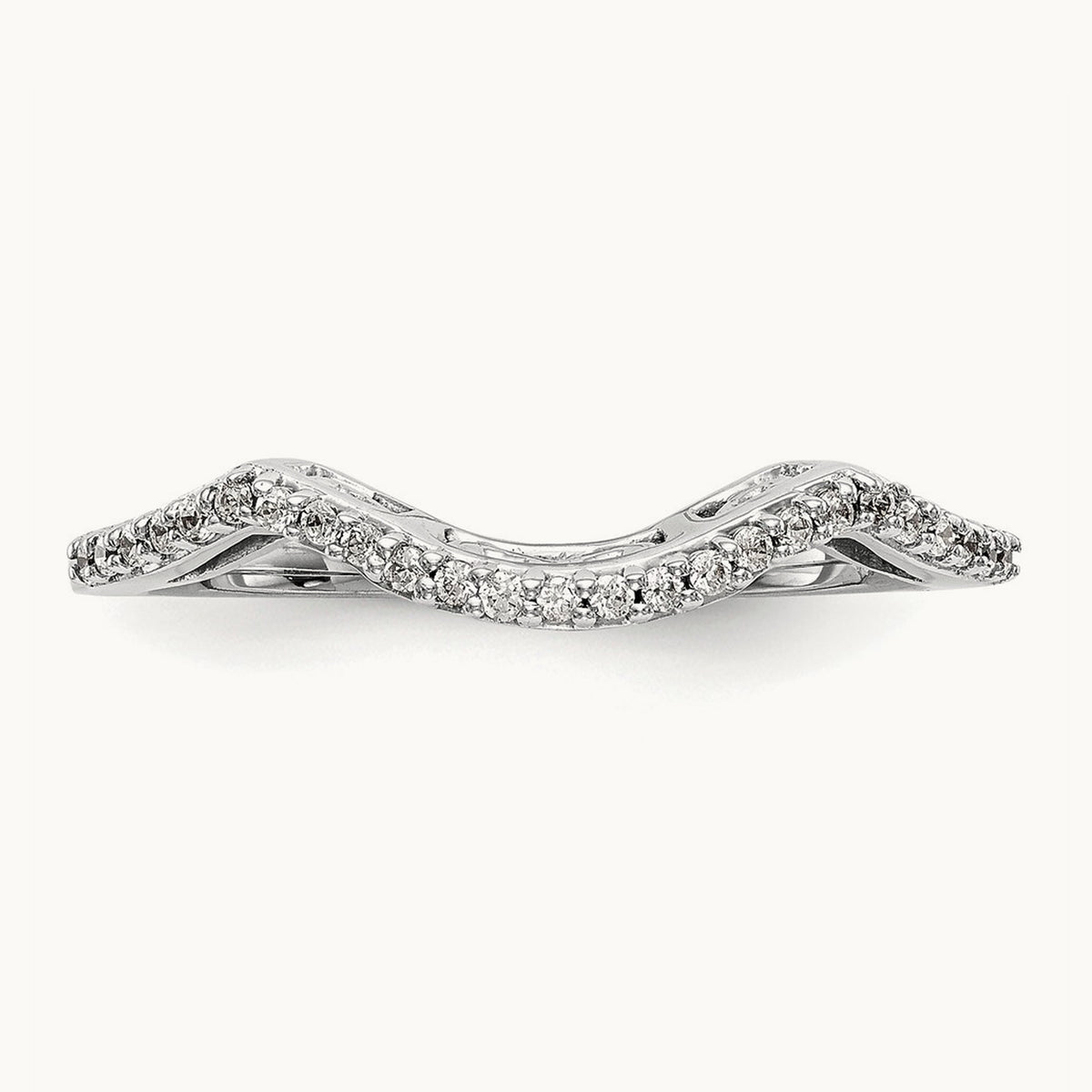Diamond Wedding Band, 14K White Gold