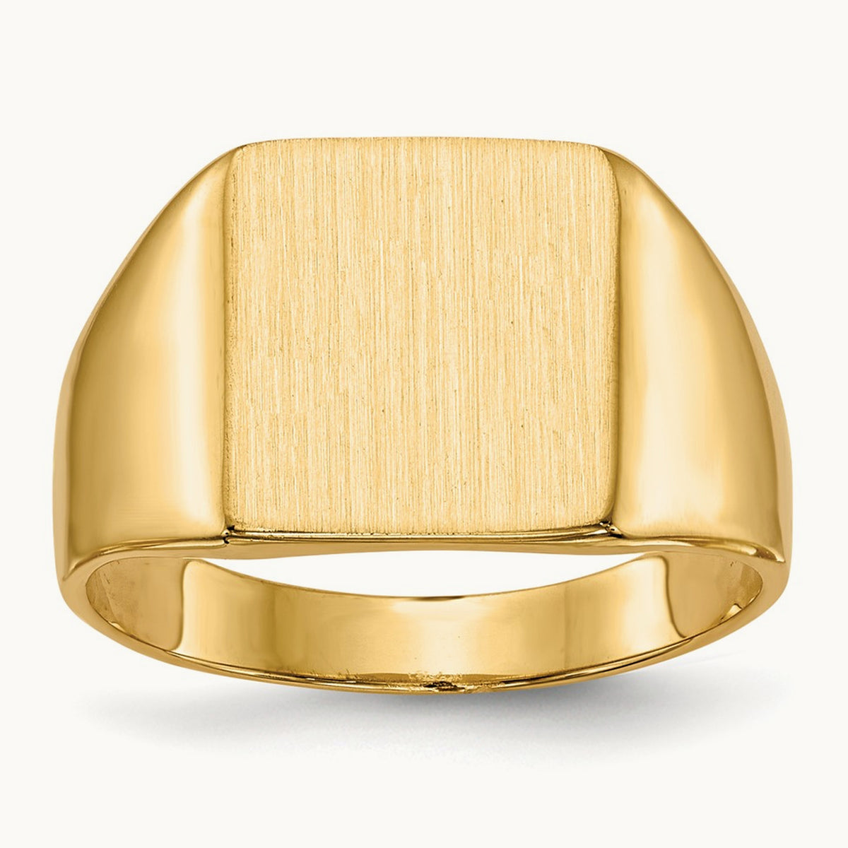 11.0x11. Closed Back Signet Ring, 5mm, 14K