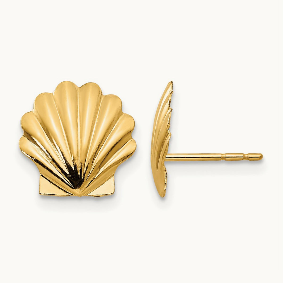 Shell Post Earrings — 10mm