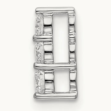 3 Stone Chain Slide, 1/4-1 ct Lab-Grown Diamond