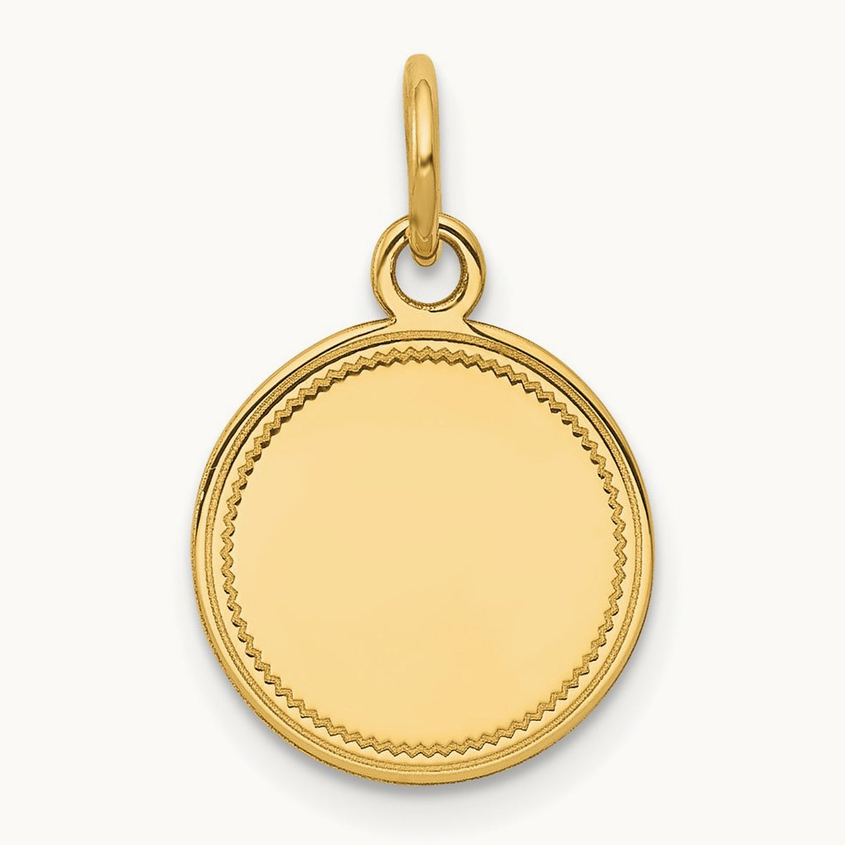 Plain .018 Gauge Engravable Round Disc Charm — 19mm