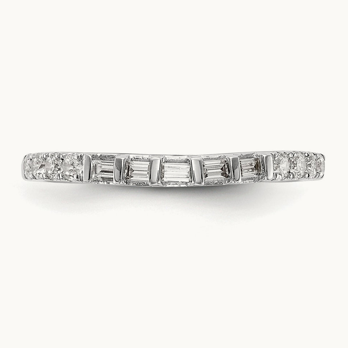Diamond Wedding Band, 14K White Gold