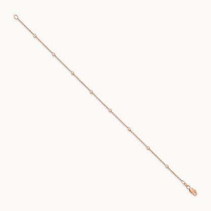 TO 14kr 1/5ct Lab Grown Diamond VS+ F+ Comp. 9 Station 9 inch Bracelet