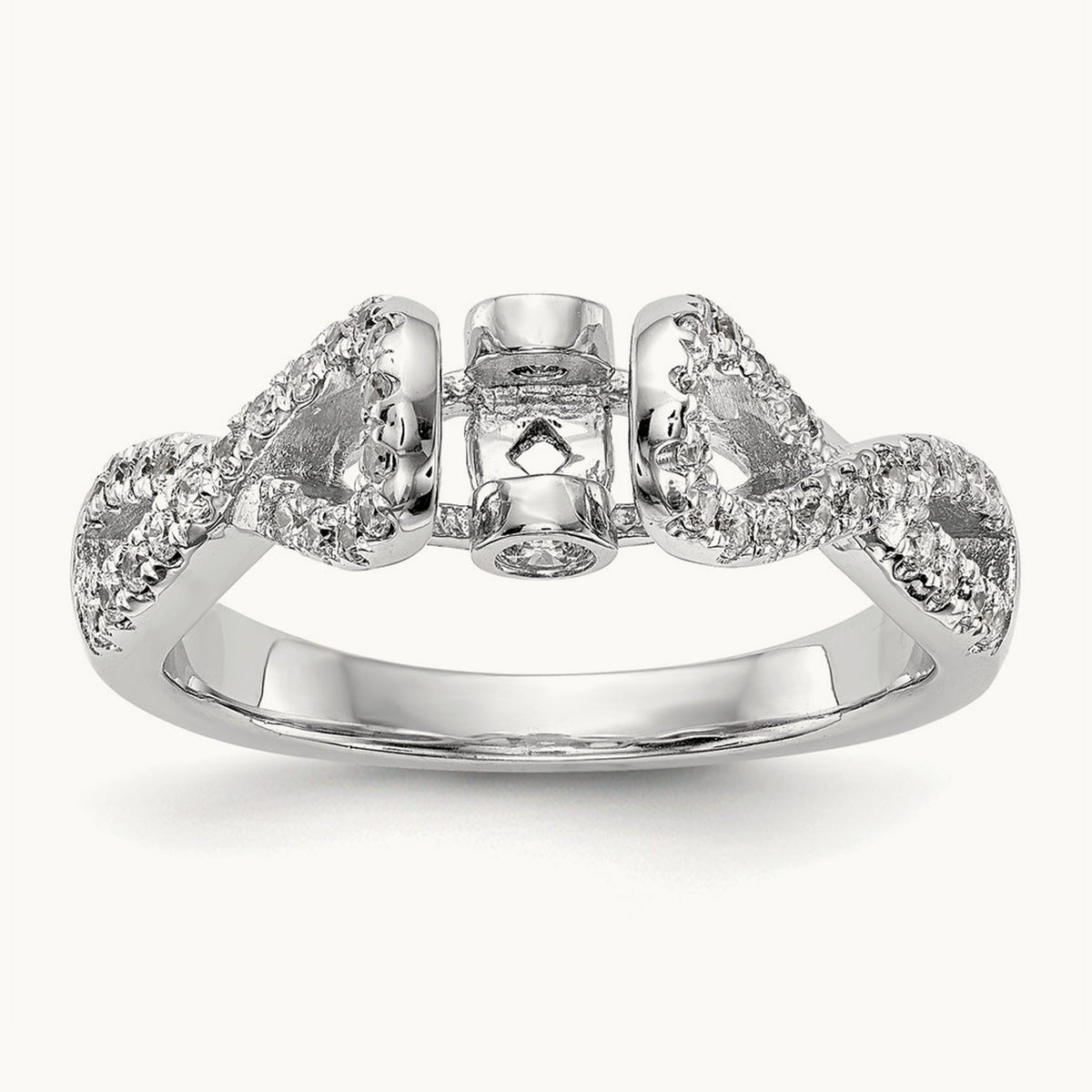 Semi-Mount Infinity Engagement Ring — 2/7 ct, 7