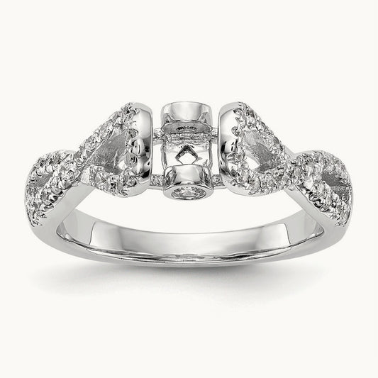 Semi-Mount Infinity Engagement Ring — 2/7 ct, 7