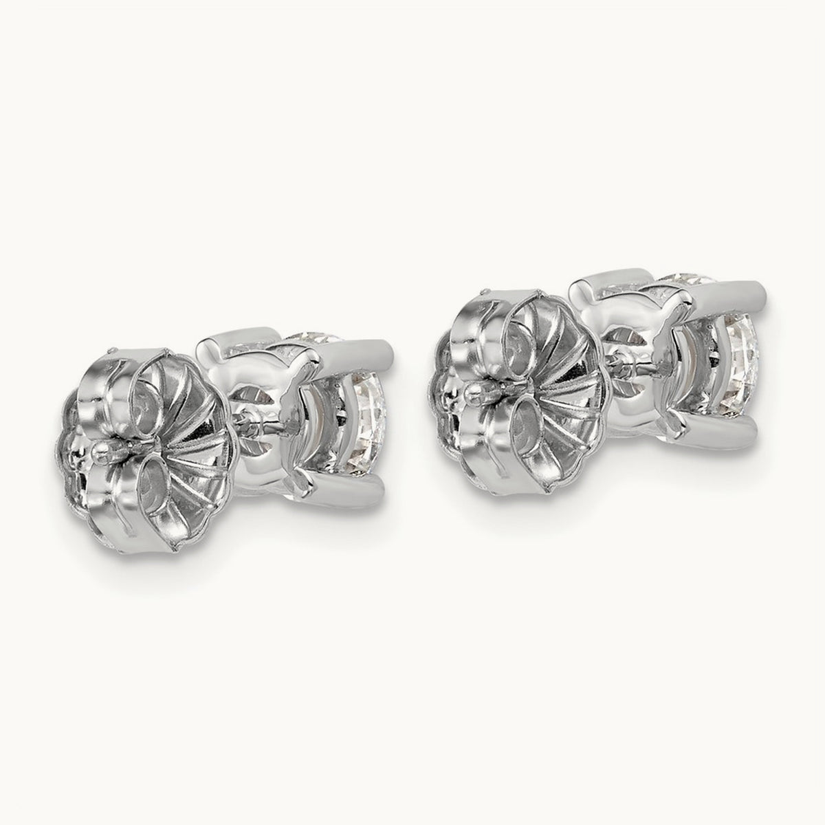 Round Heavyweight Stud Earrings, 0.10-7.00 ct tw Lab-Grown Diamond — 1 1/2 ct, 18K White Gold