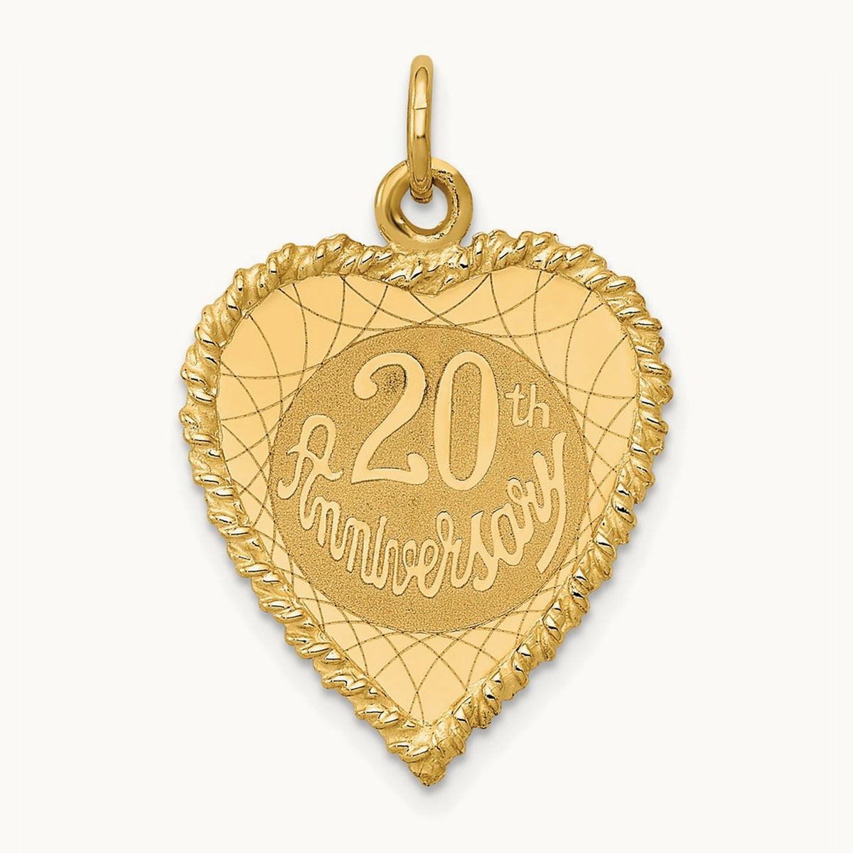 Happy 20th ANNIVERSARY Charm, 14K