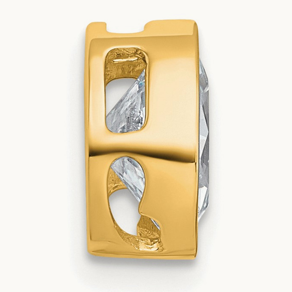Oval Bezel Set Chain Slide Pendant, 0.25-3.00 ct tw Lab-Grown Diamond — 1 1/2 ct, 14K Yellow Gold