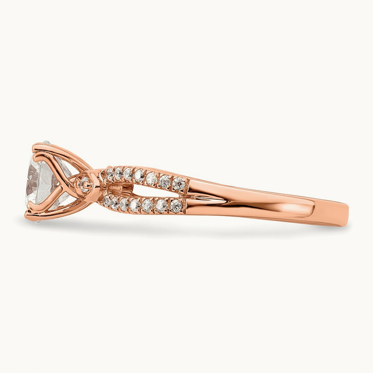 Round Semi-Mount Engagement Ring — 1 ct, 7