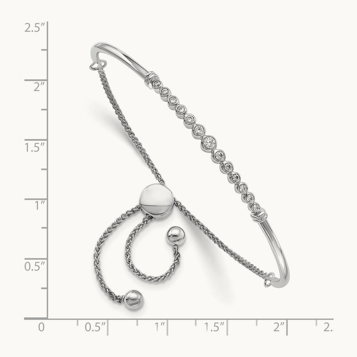 Adjustable Bolo Bracelet, 0.20 ct tw Lab-Grown Diamond