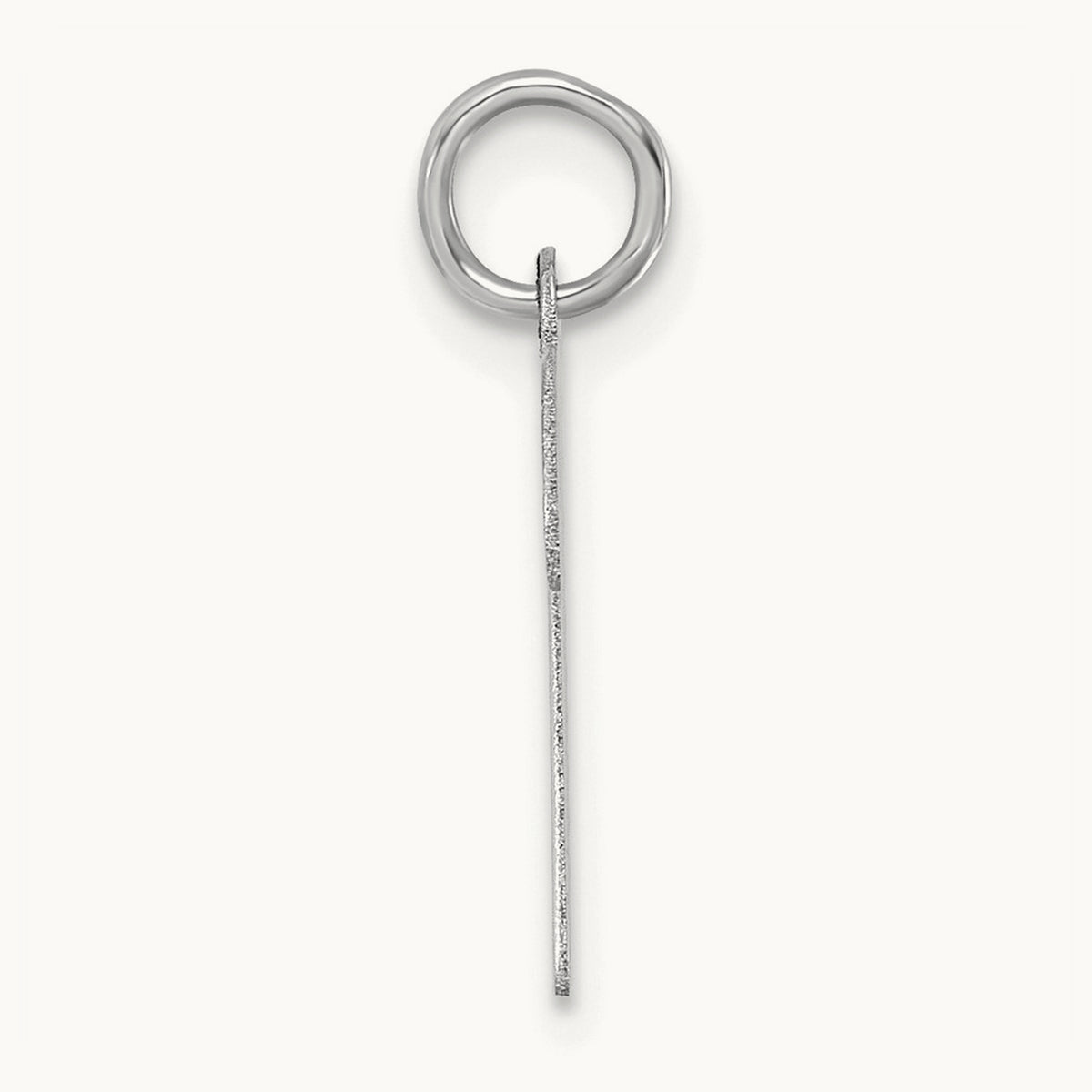 Medium Script Initial Charm — 14K White Gold, M