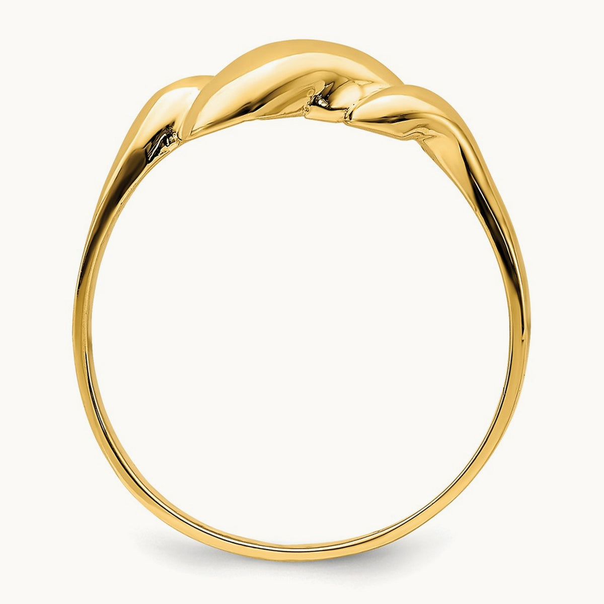 Curl-top Dome Ring, 14K