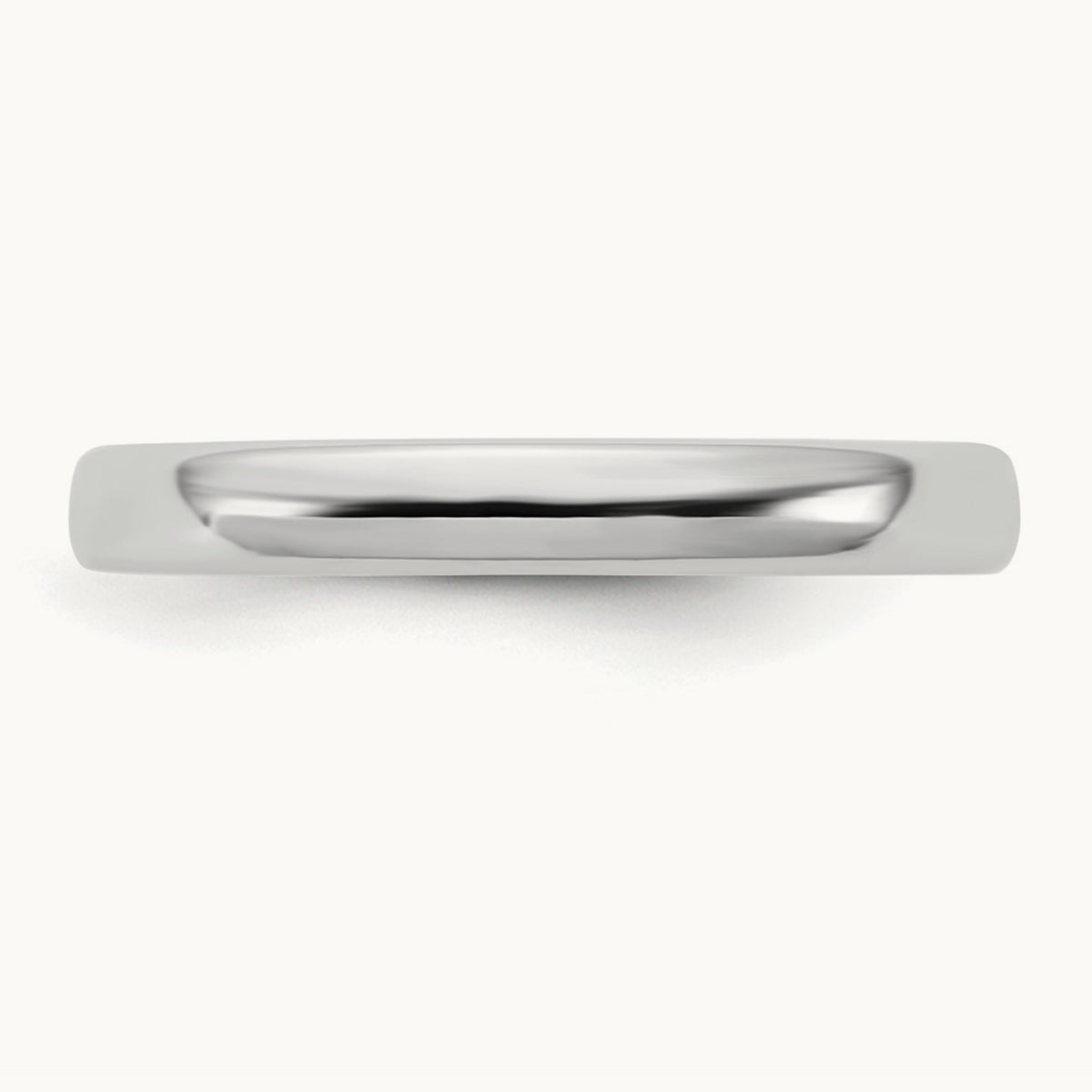 European Comfort Fit Band — 14K White Gold, 3mm