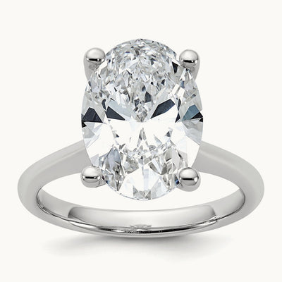 Oval 8X Ring, 5.00 ct tw Lab-Grown Diamond — 14K White Gold
