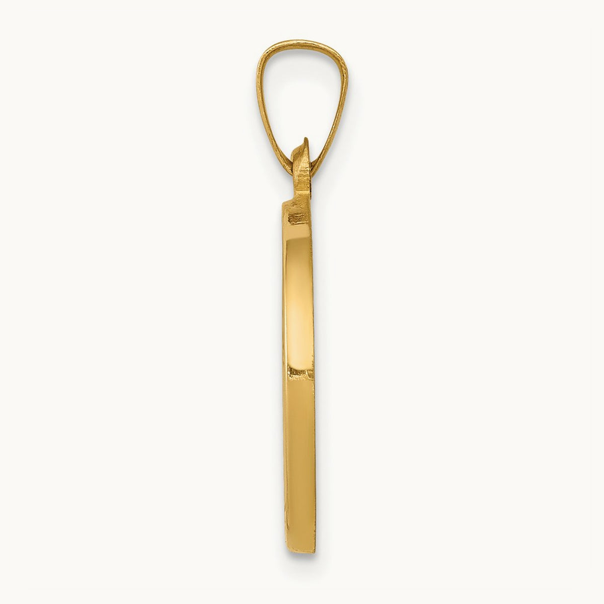 Polished and Satin St John Baptist Medal Hollow Pendant — 21mm