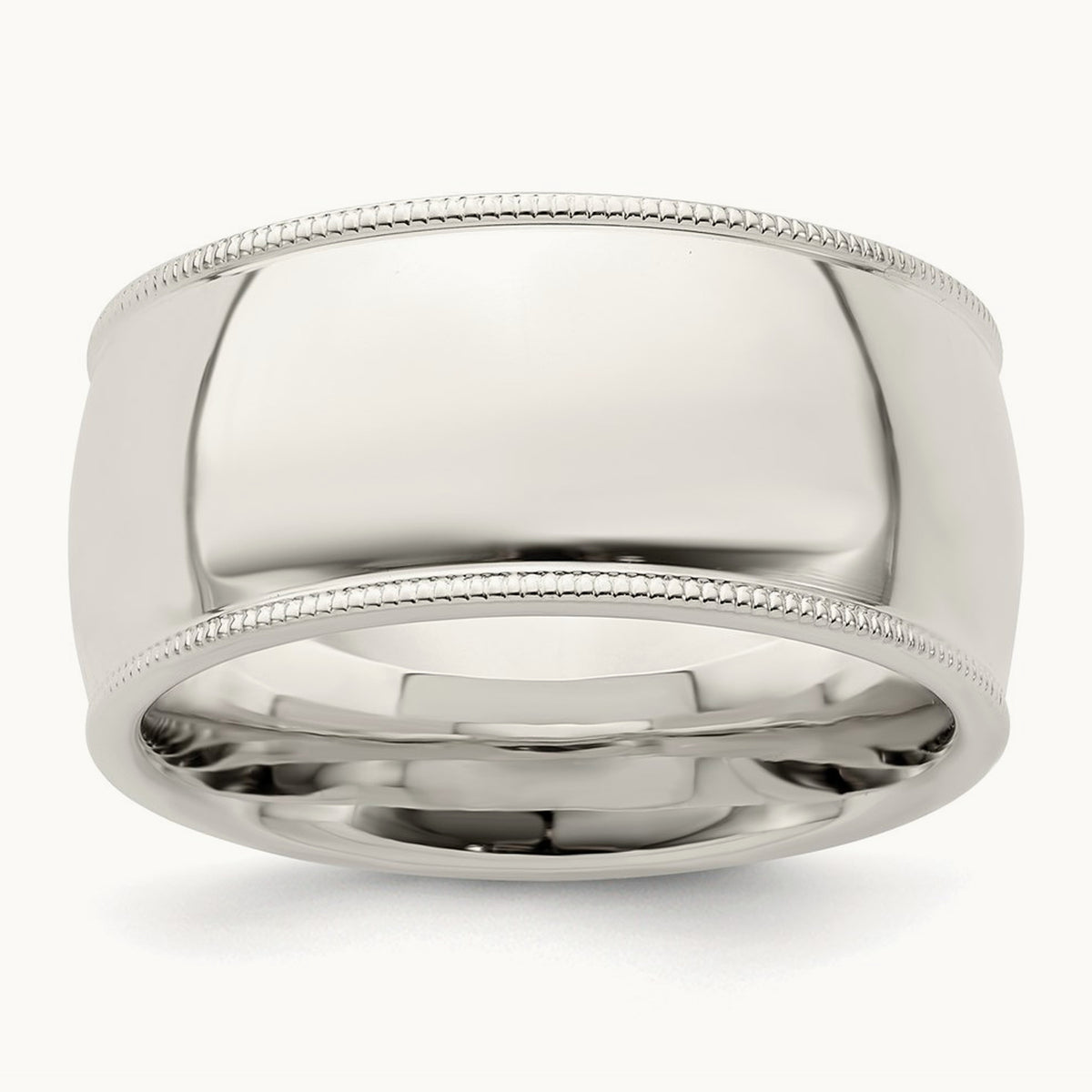 Comfort Fit Half Round Milgrain Band — photo set