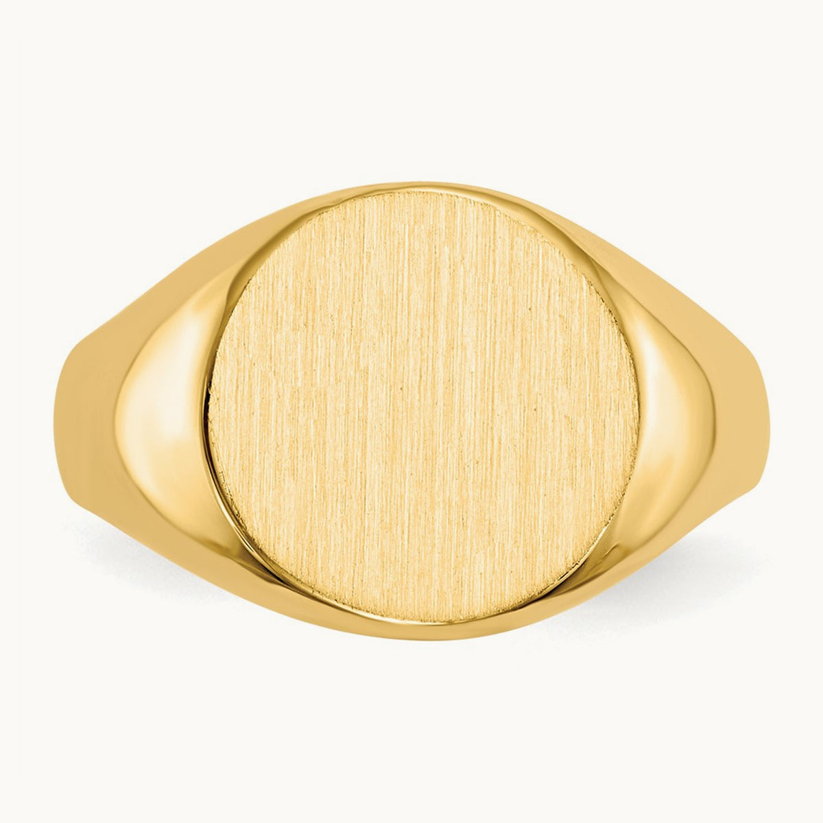 11.5x12. Closed Back Signet Ring, 0mm, 14K
