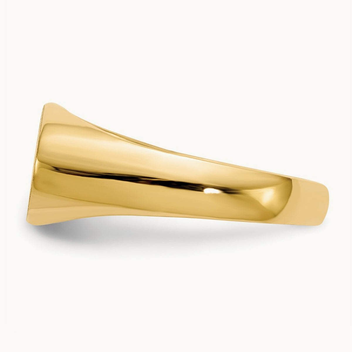 13.5x7. Open Back Signet Ring, 0mm, 14K
