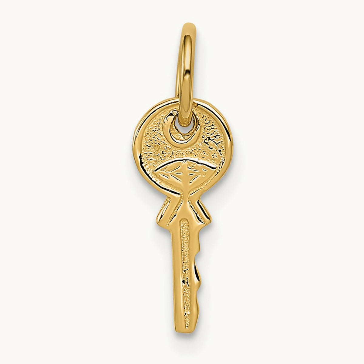 Polished 3D Rounded Top Key Charm — 16mm