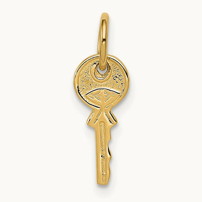 Polished 3D Rounded Top Key Charm — 16mm
