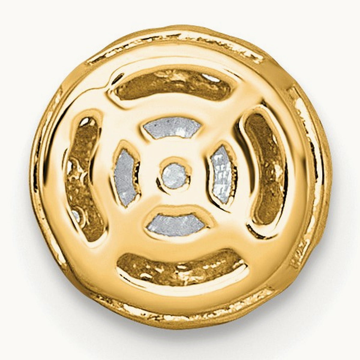 Round Halo Chain Slide Pendant, 0.25-5.00 ct tw Lab-Grown Diamond — 5/8 ct, VS (Best), 14K Yellow Gold