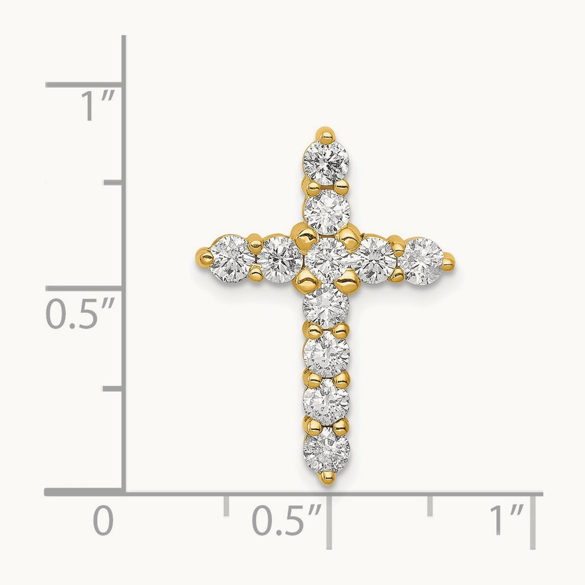 AA 1ct. Diamond Cross Chain Slide, 14K