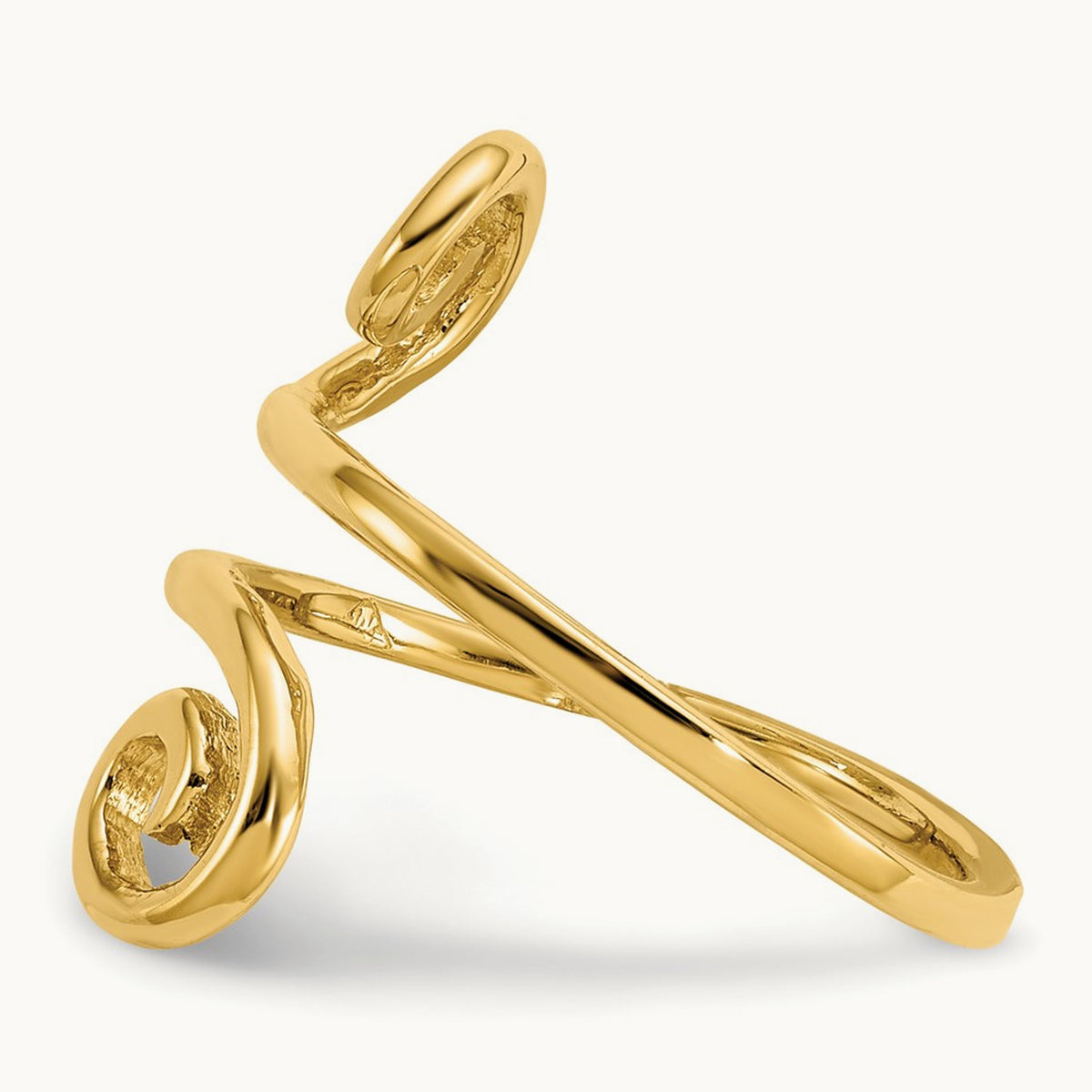 Swirl Toe Ring, 14K