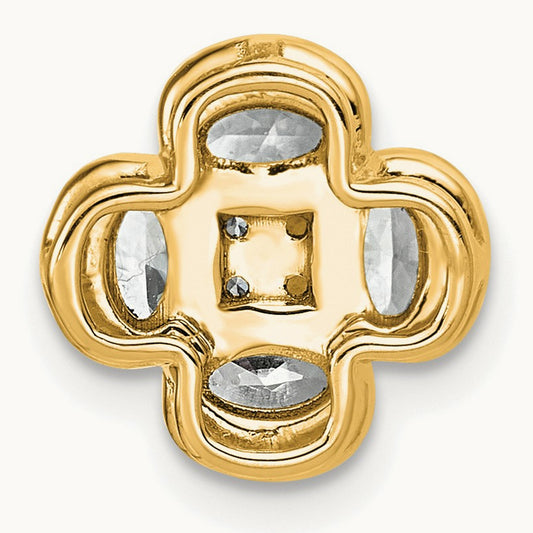 Cluster Chain Slide Pendant — 14K Yellow Gold, 1 1/8 ct, Standard