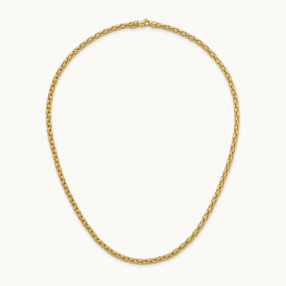 Polished Fancy Necklace, 3.5mm, 14K